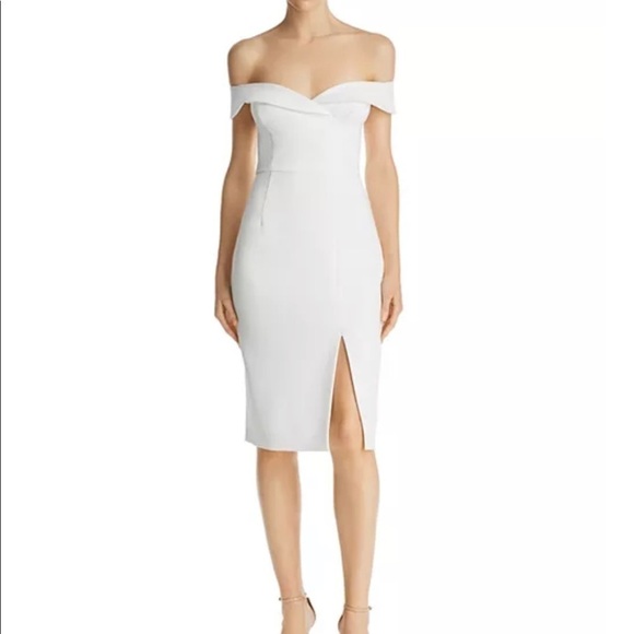 Black Halo Dresses & Skirts - Black Halo Hepfburn Off-Shoulder Sheath Dress
